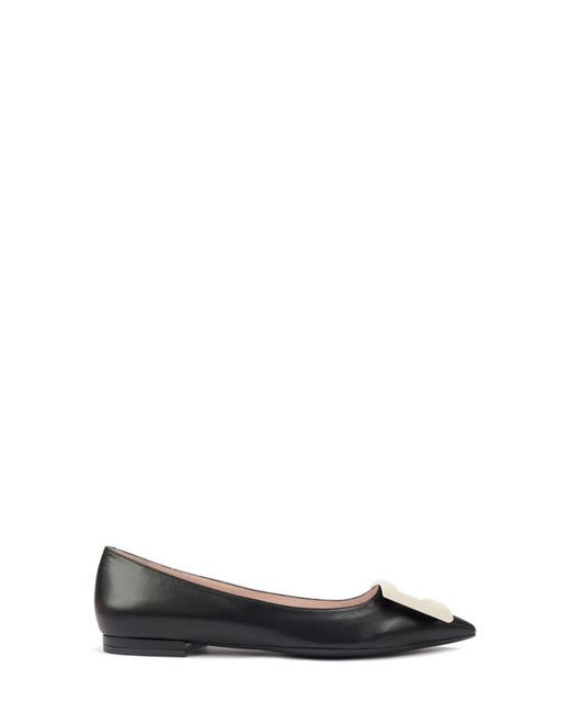 Roger Vivier Gommettine Buckle Pointed Toe Flat in at