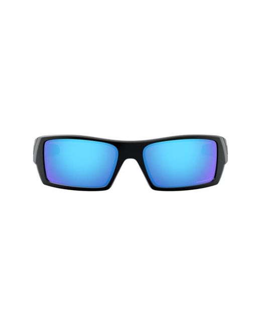 Oakley Gascan 60mm Prizmtrade Polarized Rectangle Sunglasses in Matte Black/Prizm Sapphire at