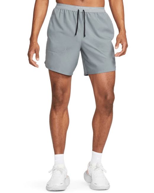 Nike Dri-FIT Stride Unlined Running Shorts in Smoke Grey/Black at