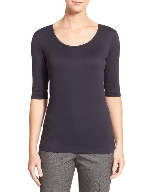 Boss Scoop Neck Stretch Jersey Top in at