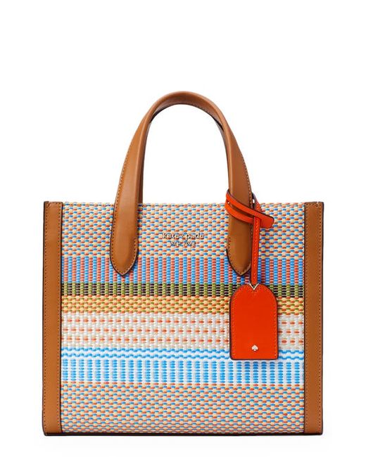 Kate Spade New York manhattan woven stripe fabric tote in at