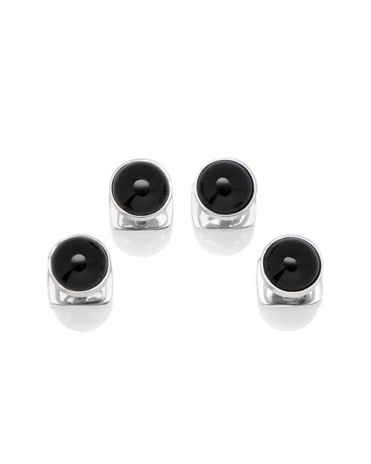Cufflinks, Inc. Inc. Sterling Silver Onyx Shirt Studs in at
