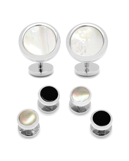 Ox and Bull Trading Co. Ox and Bull Trading Co. Mother-of-Pearl Cuff Links Shirt Stud Set in at