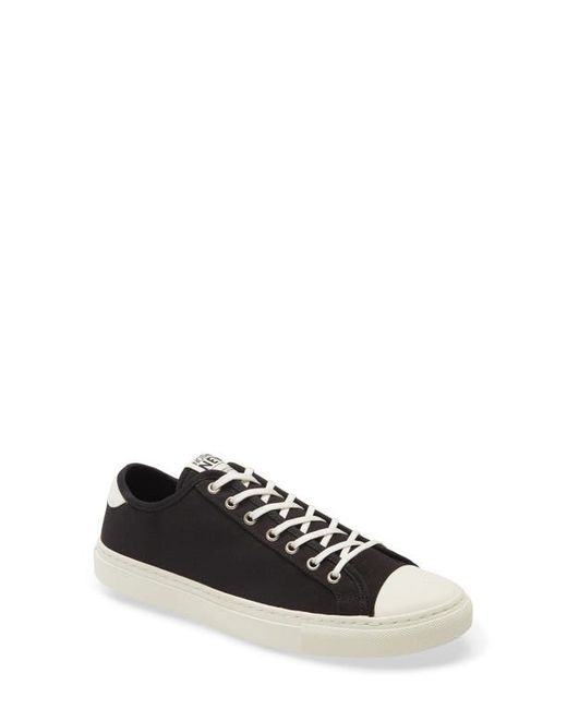 Nothing New Low Top Sneaker in Black Canvas/Off at