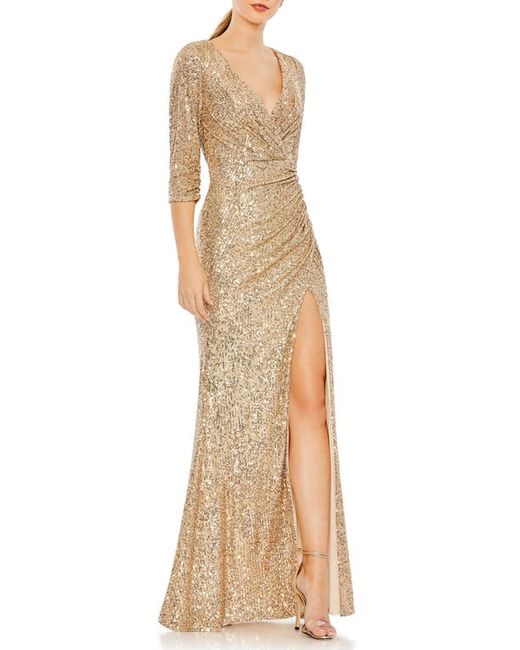 Mac Duggal Ruched Sequin A-Line Gown in at
