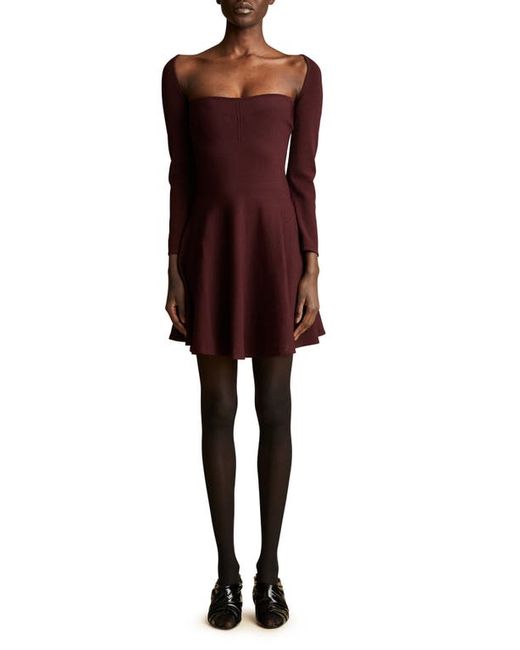 Khaite Dylan Knit Fit Flare Minidress in at