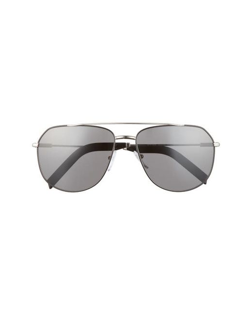 Prada 60mm Aviator Sunglasses in black/Dark Grey at