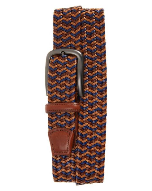 Torino Braided Leather Belt in Tan/Saddle at