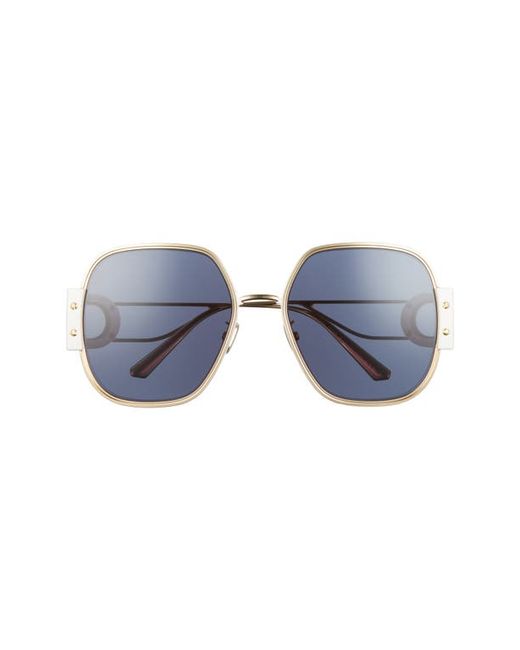 Dior Montaigne 58mm Square Sunglasses in Shiny Gold Dh at