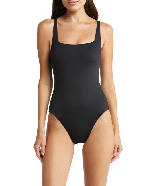 L.L.Bean Revive Square Neck One-Piece Swimsuit in at