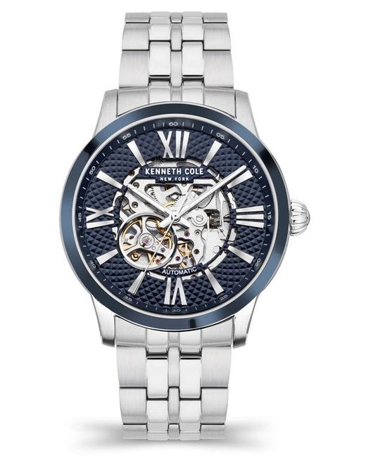 Kenneth Cole New York Skeletal Dial Automatic Bracelet Watch 43mm in at
