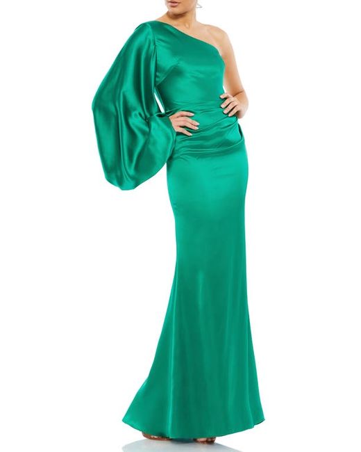 Ieena for Mac Duggal One-Shoulder Trumpet Gown in at