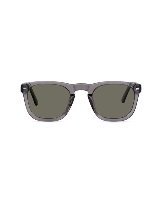Christopher Cloos x Tom Brady 49mm Polarized Square Sunglasses in Grey Tonic/Black at