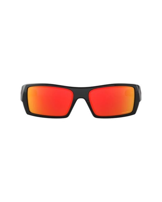 Oakley Gascan 60mm Prizmtrade Polarized Rectangle Sunglasses in Polished Black/Prizm Ruby at