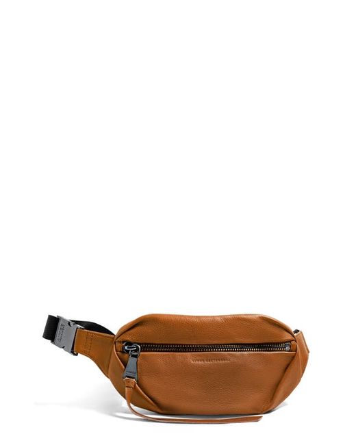 Aimee Kestenberg Milan Leather Belt Bag in Chestnut W/Gunmetal at