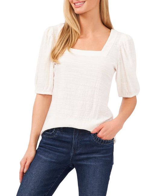 Cece Puff Sleeve Square Neck Top in at