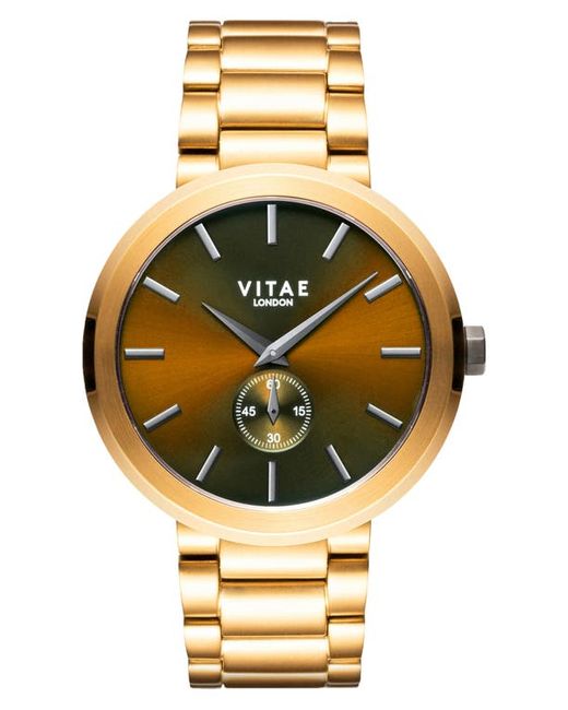 Vitae London Elmington Bracelet Watch 44mm in Gold/Chocolate at