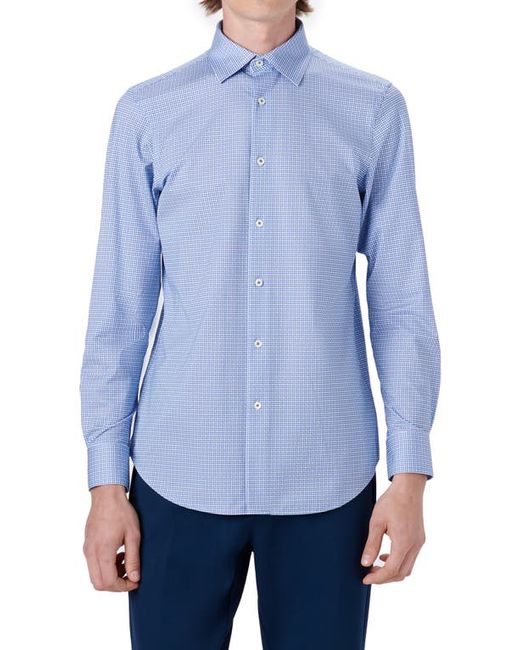 Bugatchi OoohCotton Houndstooth Tech Button-Up Shirt in at
