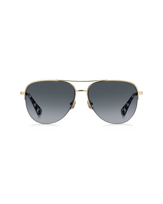 Kate Spade New York maisie 60mm gradient aviator sunglasses in Black/Dark Grey Gradient at