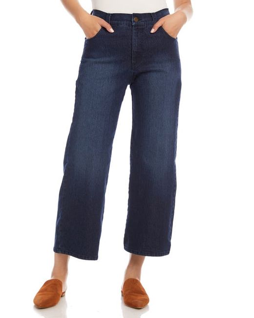 Karen Kane High Waist Crop Wide Leg Jeans in at