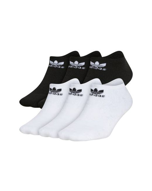 Adidas Originals adidas Trefoil 6-Pack No-Show Socks in Black at