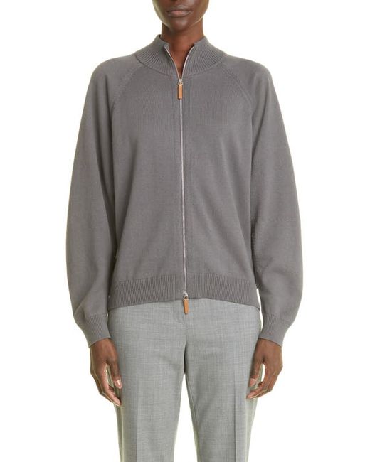 Lafayette 148 New York Mock Neck Zip Front Sweater in at
