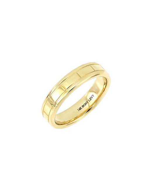 Bony Levy Lined 14K Gold Ring in at