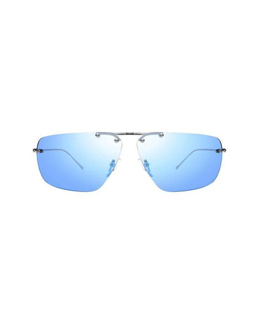 Revo Air 1 65mm Mirrored Polarized Aviator Sunglasses in at