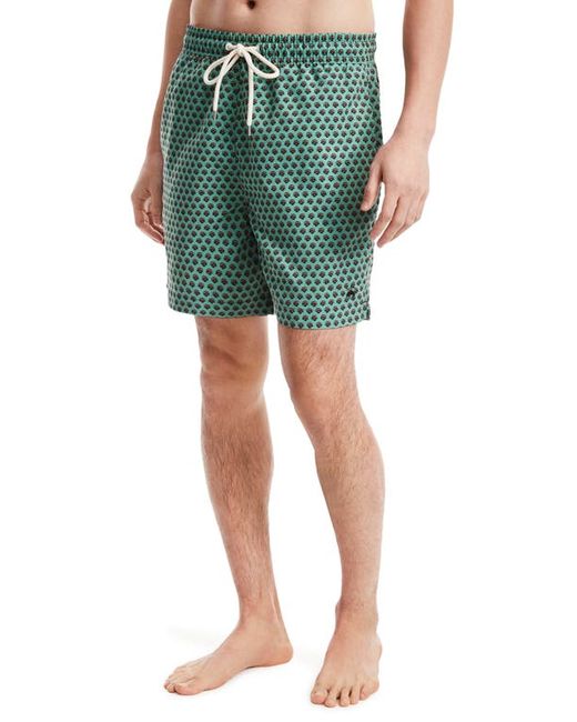Brooks Brothers Print Water Repellent Swim Trunks in at