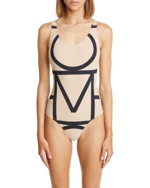 Totême Logo One-Piece Swimsuit in at
