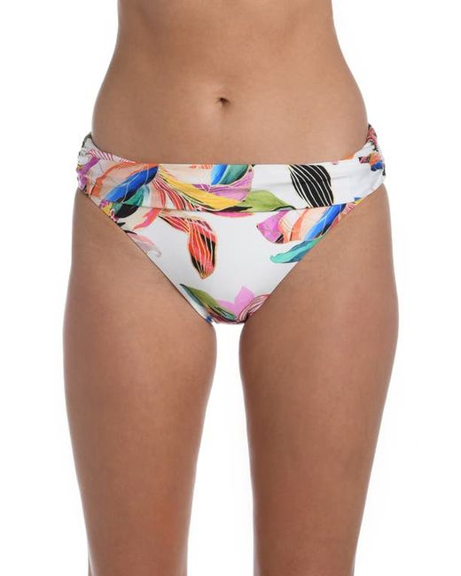 La Blanca Paradise Ruched Hipster Bikini Bottoms in at