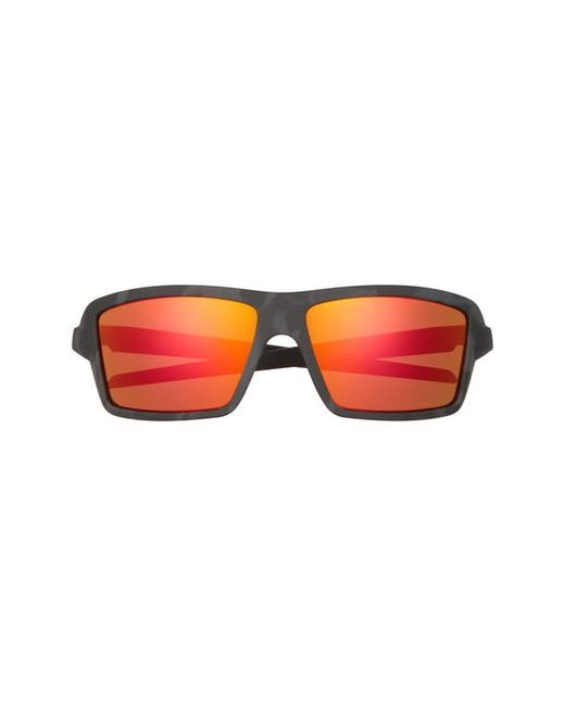 Oakley 63mm Oversize Polarized Rectangular Sunglasses in at