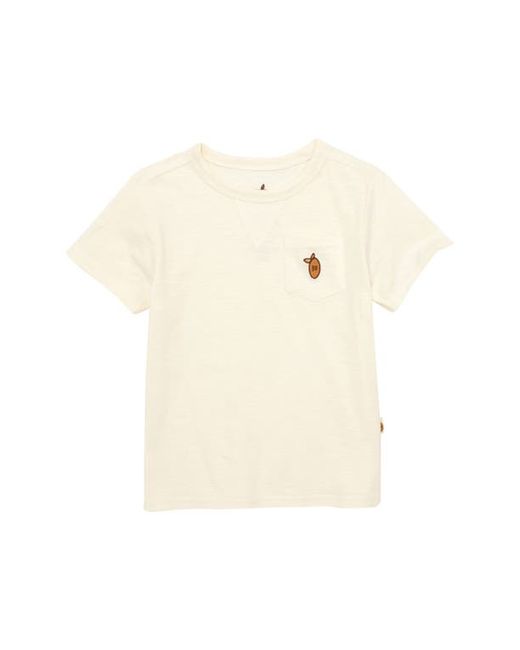 Naseberry Montego Sand Organic Cotton Pocket T-Shirt in Cream at