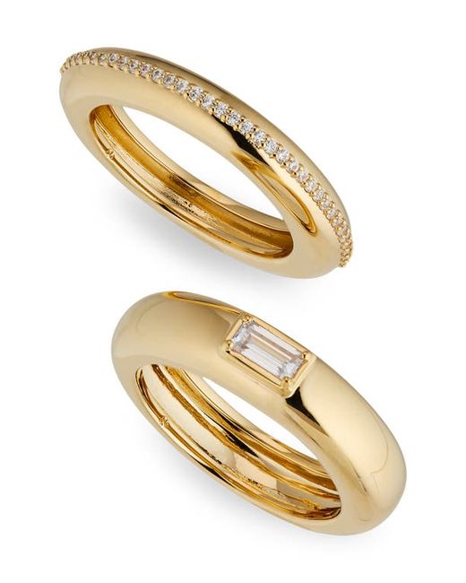 Nadri Entwine Set of 2 Cubic Zirconia Stacking Rings in at