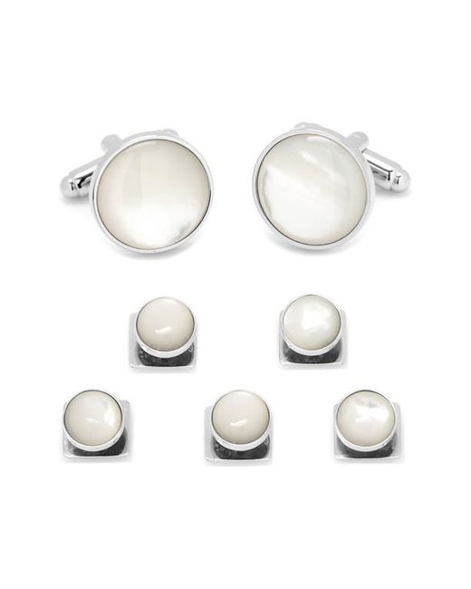 Cufflinks, Inc. Inc. Mother-of-Pearl Cuff Links Studs Set in at