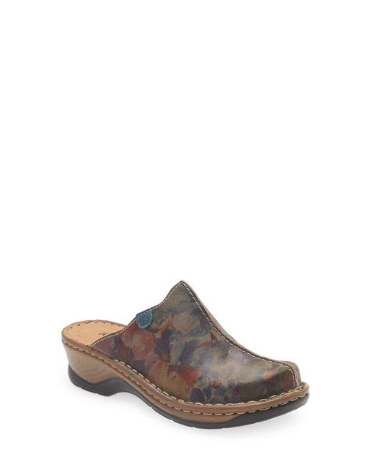 Josef Seibel Catalonia Leopard Print Leather Clog in at