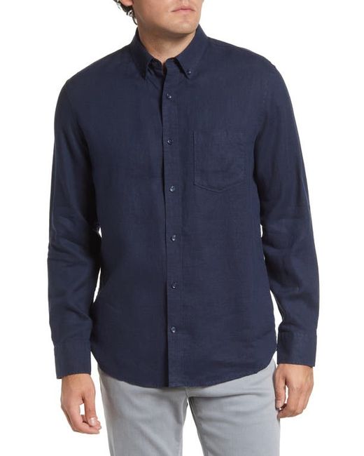 Nordstrom Trim Fit Solid Linen Button-Down Shirt in at
