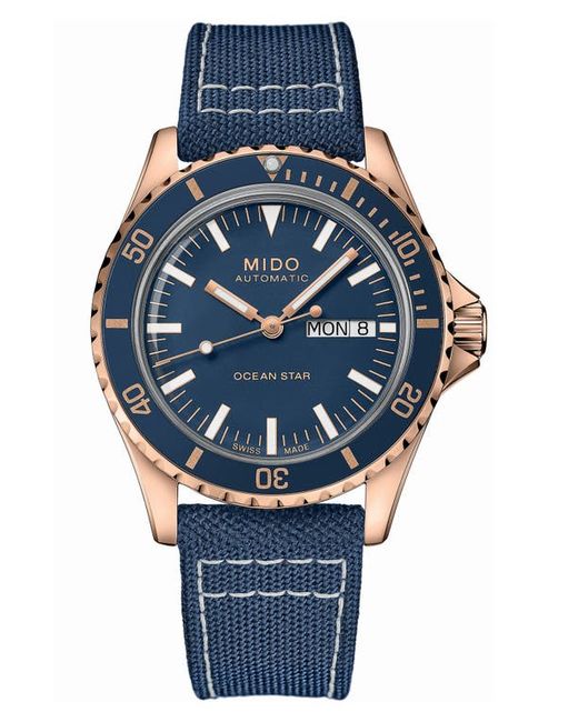 Mido Ocean Star Tribute Automatic Textile Strap Watch 40.5mm in at