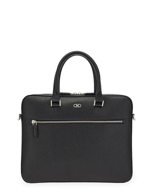 Salvatore Ferragamo Revival Double Gancio Leather Briefcase in at