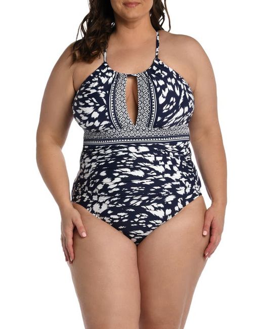 La Blanca Tides High Neck Mio One-Piece Swimsuit in at