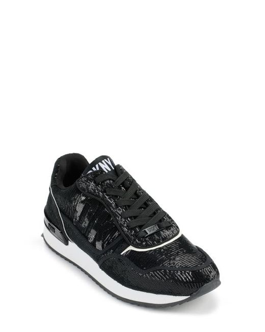 Dkny Mabyn Sequin Sneaker in Black at