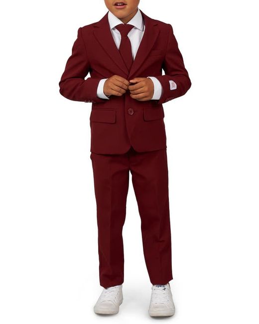 OppoSuits Blazing Burgundy Two-Piece Suit Tie in at