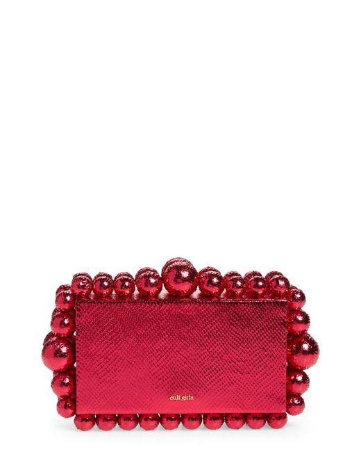 Cult Gaia Eos Beaded Leather Box Clutch in at