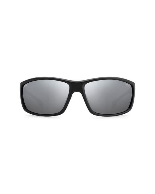 Carrera x Ducati 68mm Oversize Rectangular Sunglasses in Black Grey Mirror at