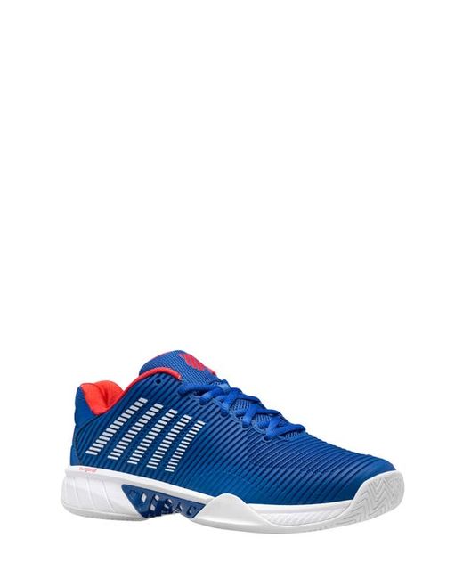 K-Swiss Hypercourt Express 2 Tennis Shoe in Classic Blue/White/Berry at