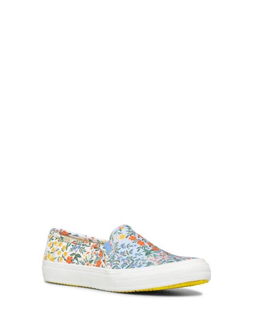 Keds® Keds x Rifle Paper Floral Double Decker Sneaker in White at