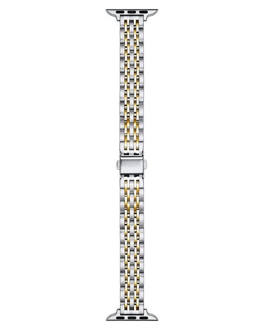 The Posh Tech Rainey Two-Tone Stainless Steel Skinny Apple Watch Bracelet Watchband in Gold at