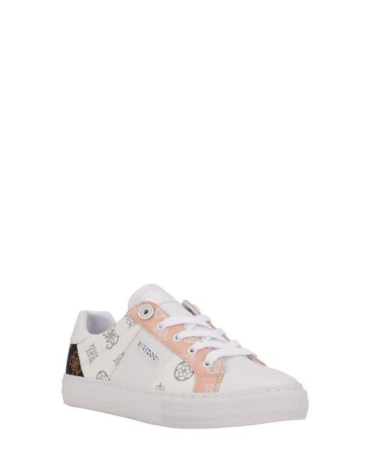Guess Loven Low Top Sneaker in White Luna/Shell at