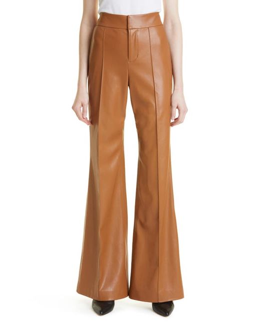 Alice + Olivia Dylan High Waist Wide Leg Faux Leather Pants in at