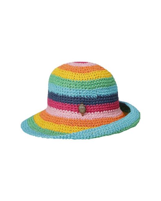 KG Kurt Geiger Rainbow Straw Sun Hat in at